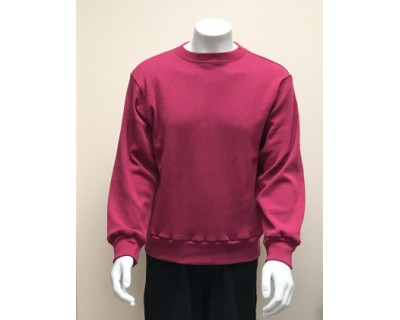 Mens Rib Crew Raspberry